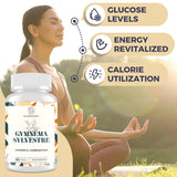 Sundhedsliv Gymnema Sylvestre Capsules 1200mg on a wooden table