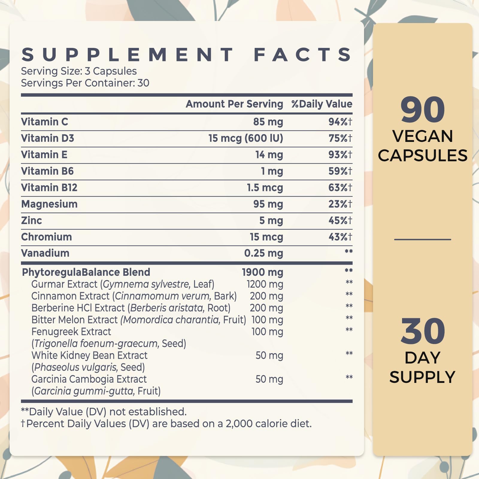 Sundhedsliv Gymnema Sylvestre Capsules 1200mg side view
