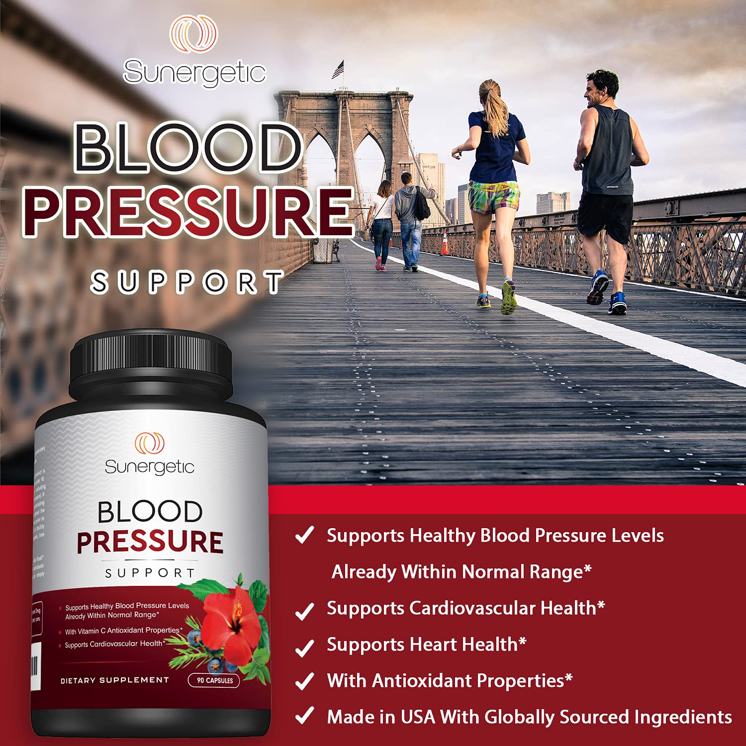 Sunergetic Blood Pressure Support Supplement ingredients list