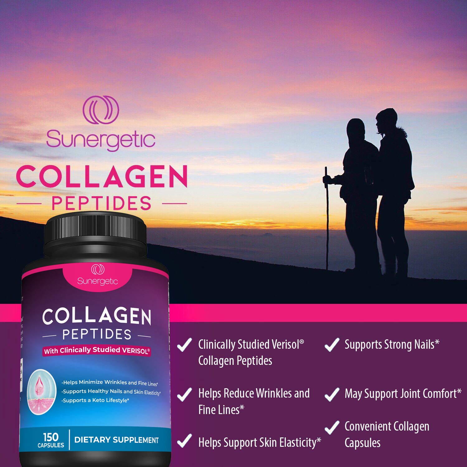 Sunergetic Collagen Peptide Capsules ingredient list