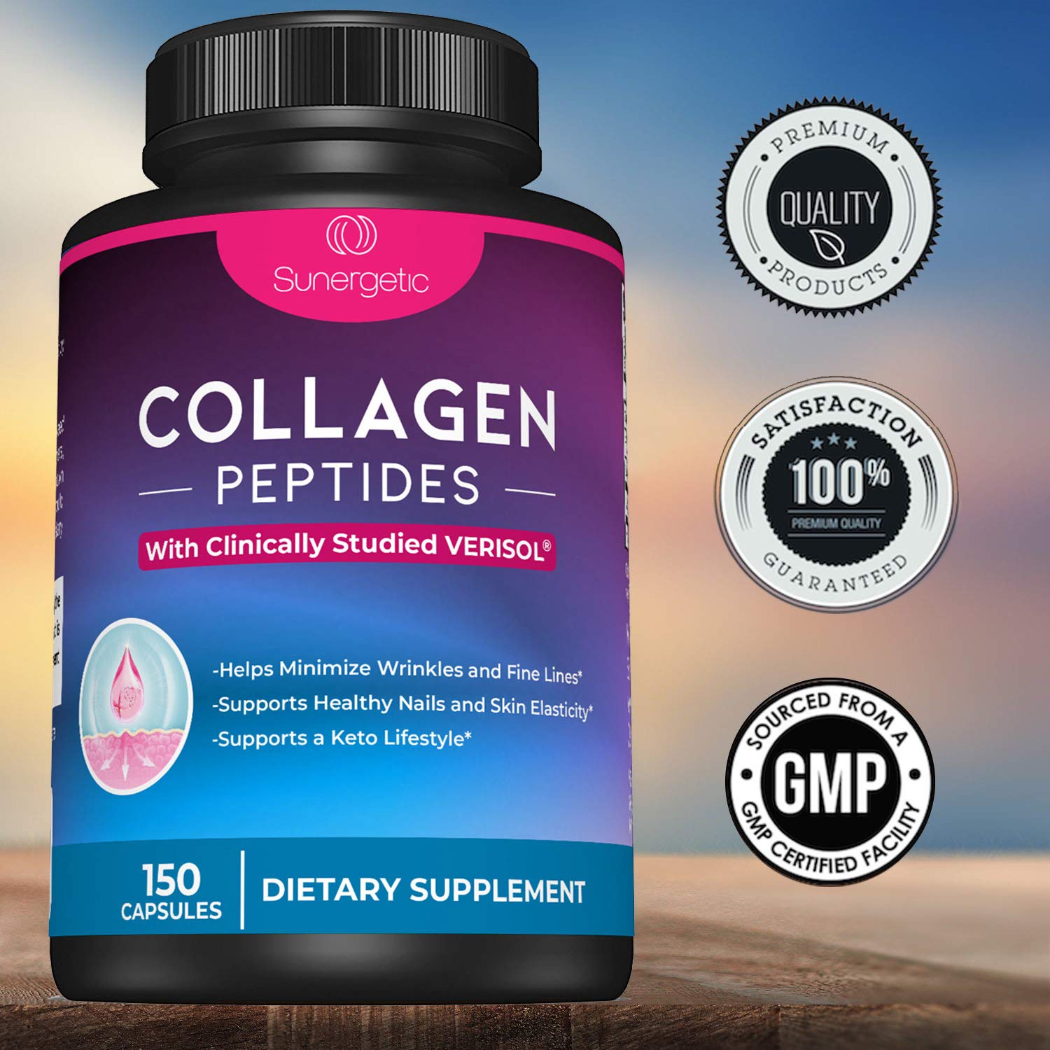Sunergetic Collagen Peptide Capsules lifestyle image