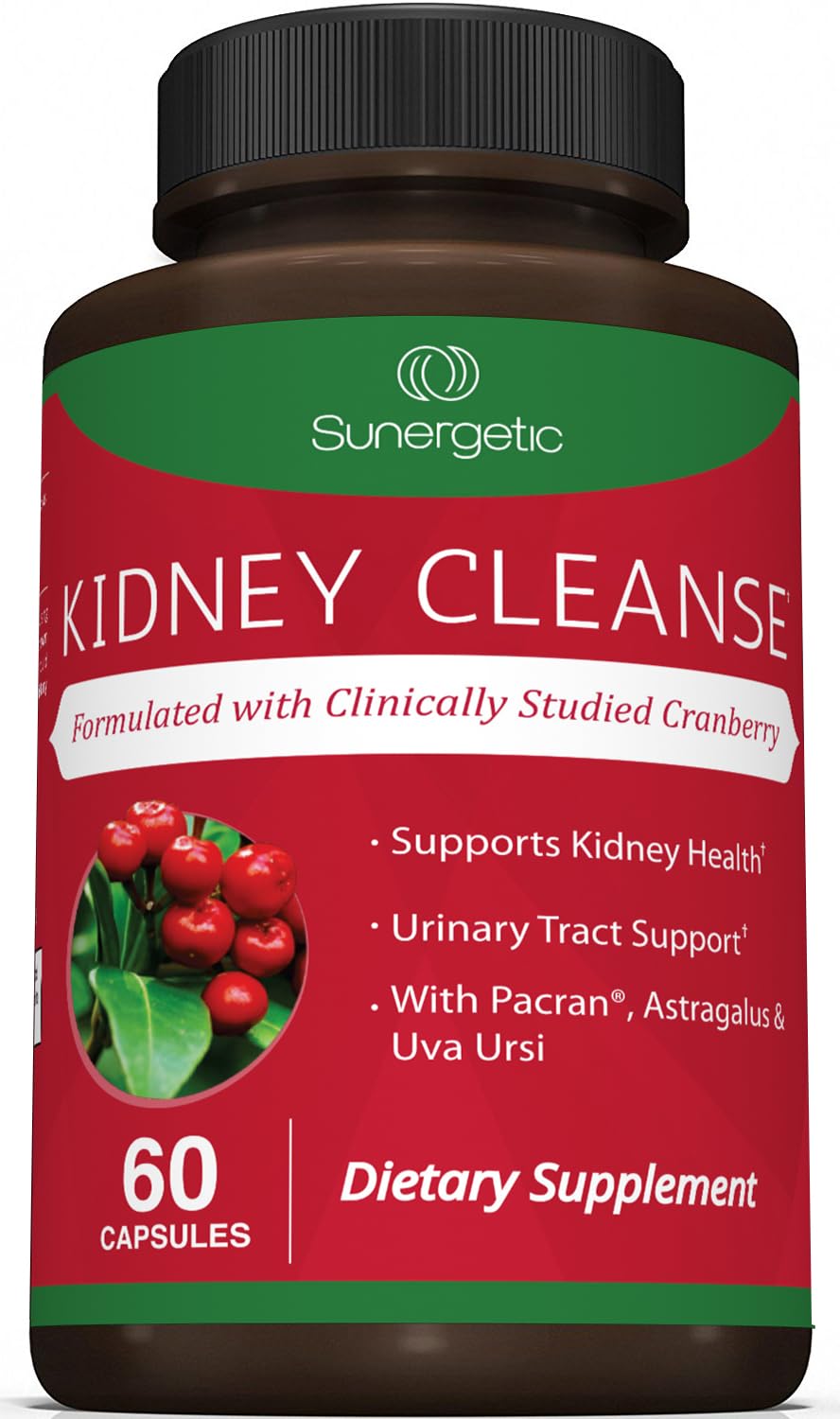 Sunergetic Kidney Cleanse Supplement front view with packaging
