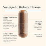 Sunergetic Kidney Cleanse Supplement with herbs on a table