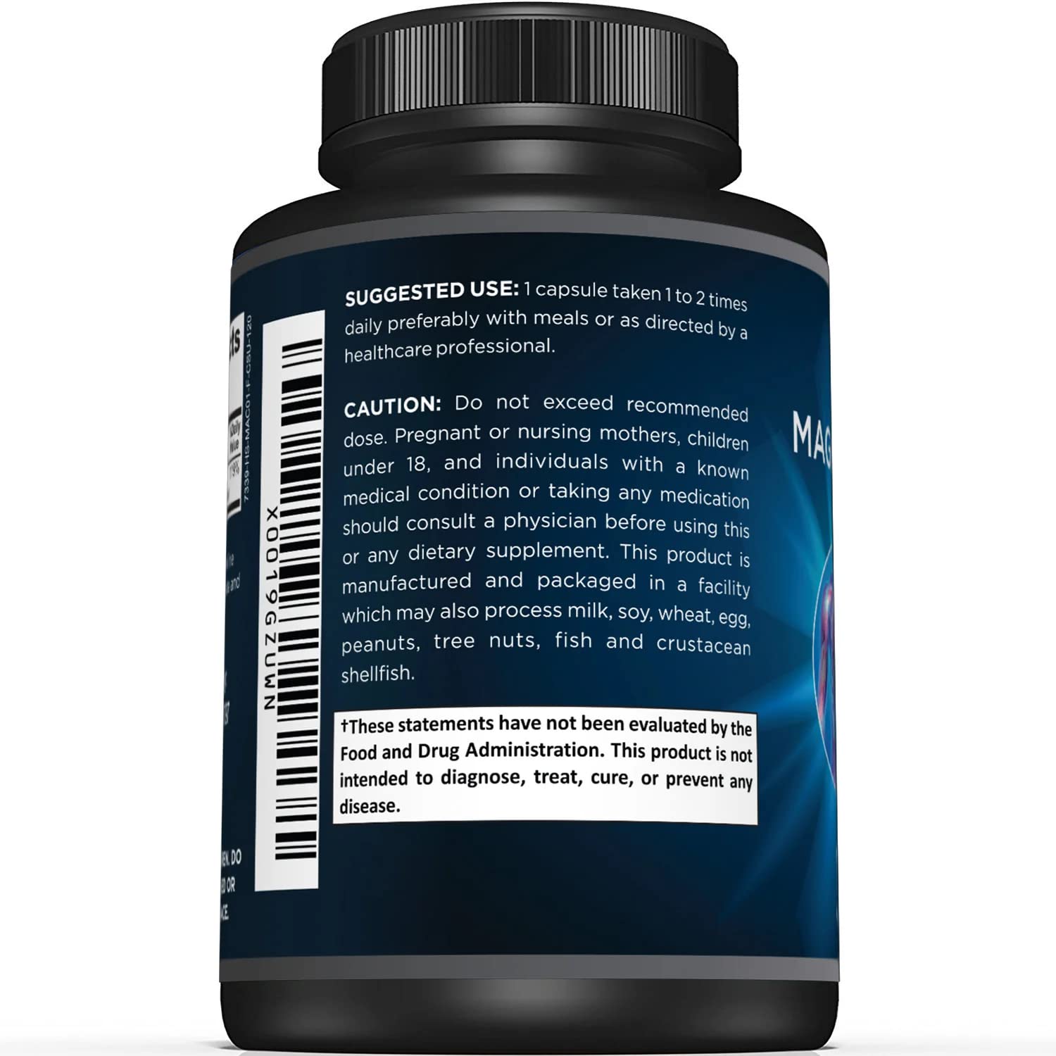 Sunergetic Magnesium Citrate & Oxide capsules close-up