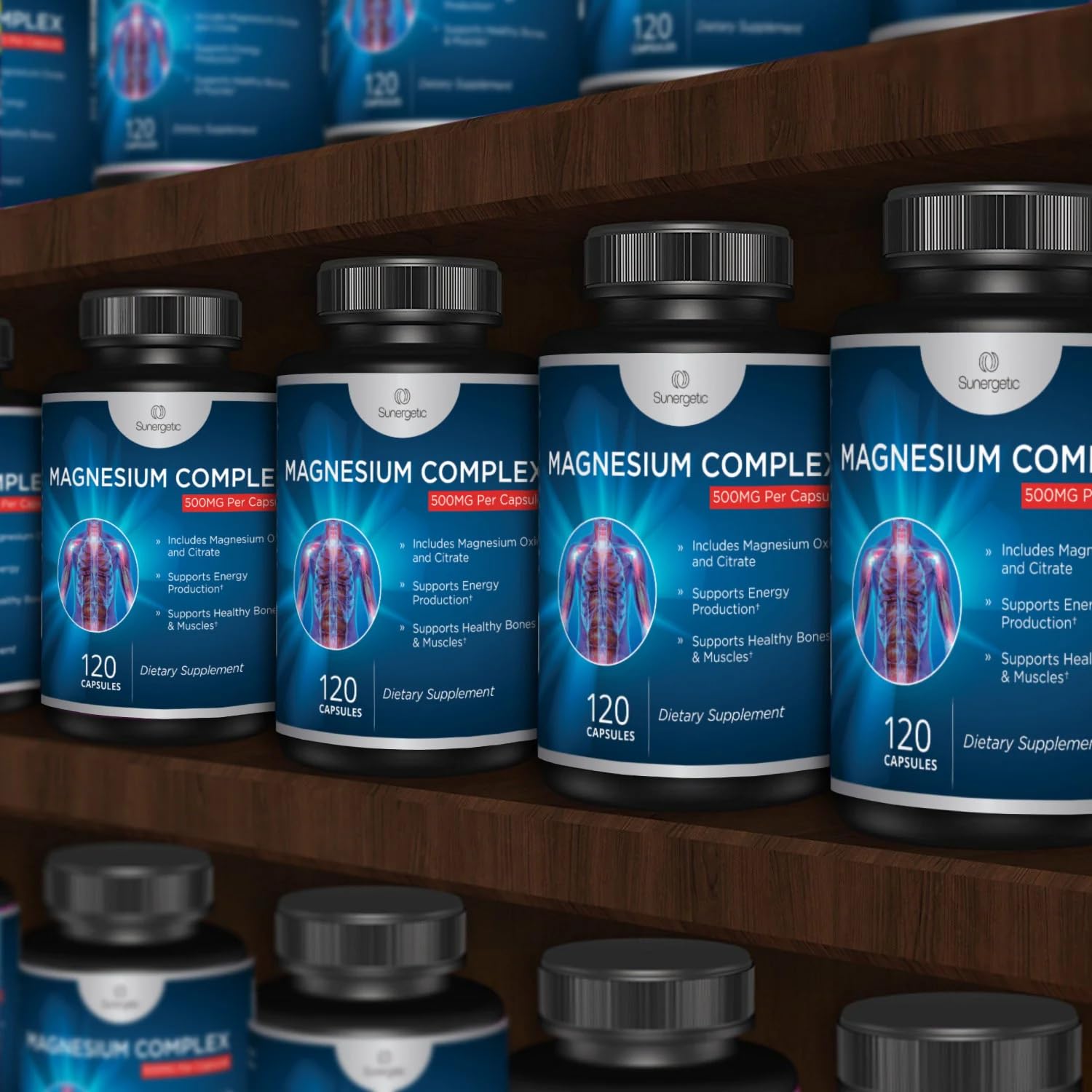 Sunergetic Magnesium Citrate & Oxide Supplement with measuring spoon