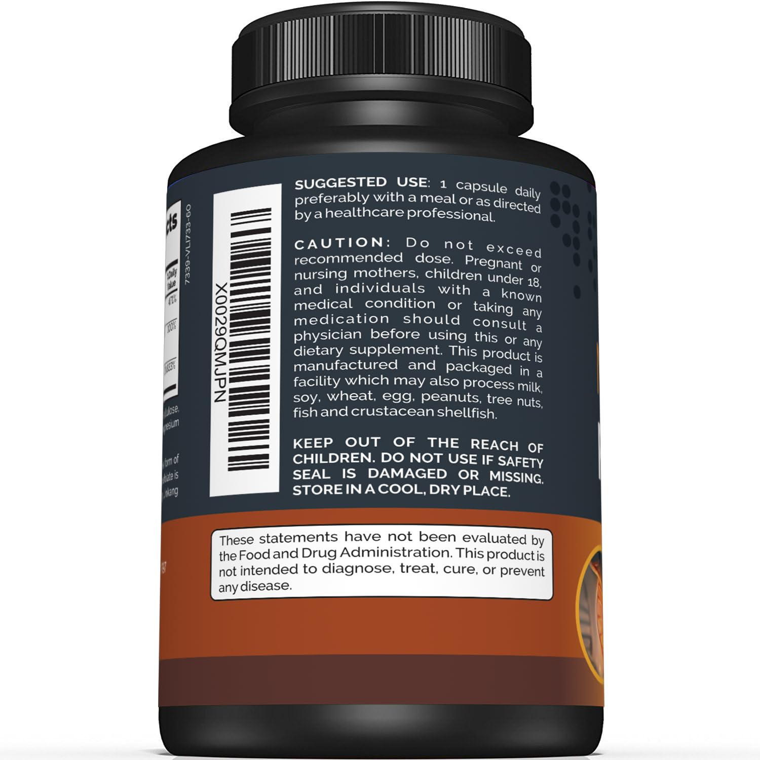 Sunergetic Methyl Folate Supplement capsules on a wooden surface
