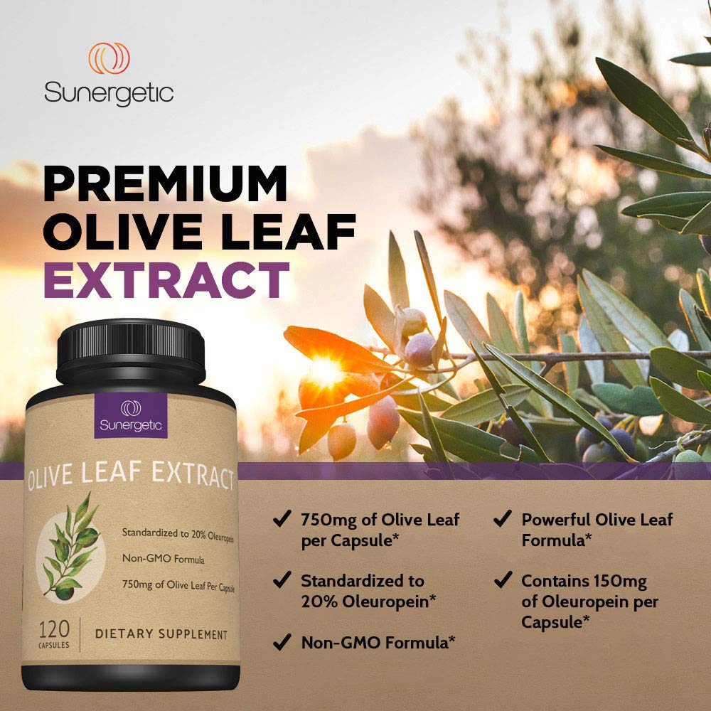 Sunergetic Olive Leaf Extract Capsules close-up