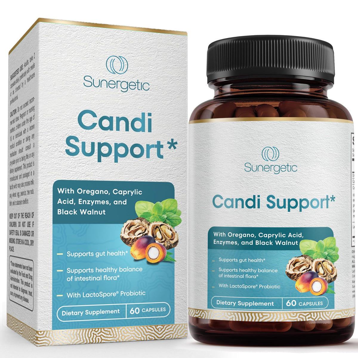 Sunergetic Oregano Candida Support Supplement front view
