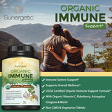 Sunergetic Organic Elderberry daily wellness Support Tablets ingredients close-up