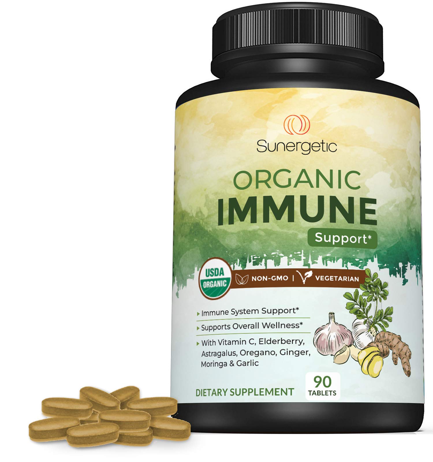 Sunergetic Organic Elderberry daily wellness Support Tablets lifestyle scene
