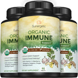 Sunergetic Organic Elderberry daily wellness Support Tablets opened bottle