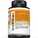Sunergetic Organic Turmeric Supplement 1400mg bottle side view
