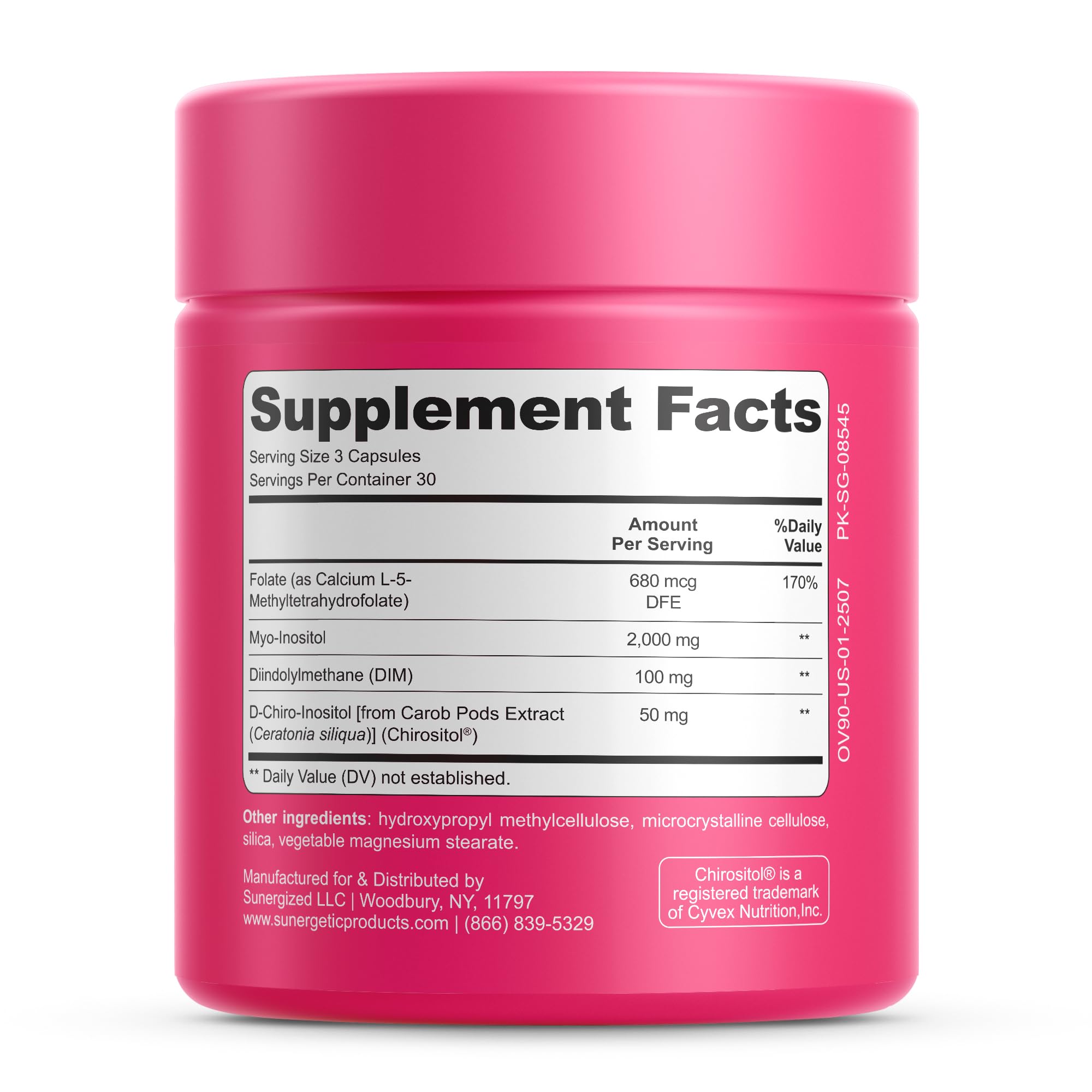 Sunergetic Ovarian Support Supplement displayed with other health products