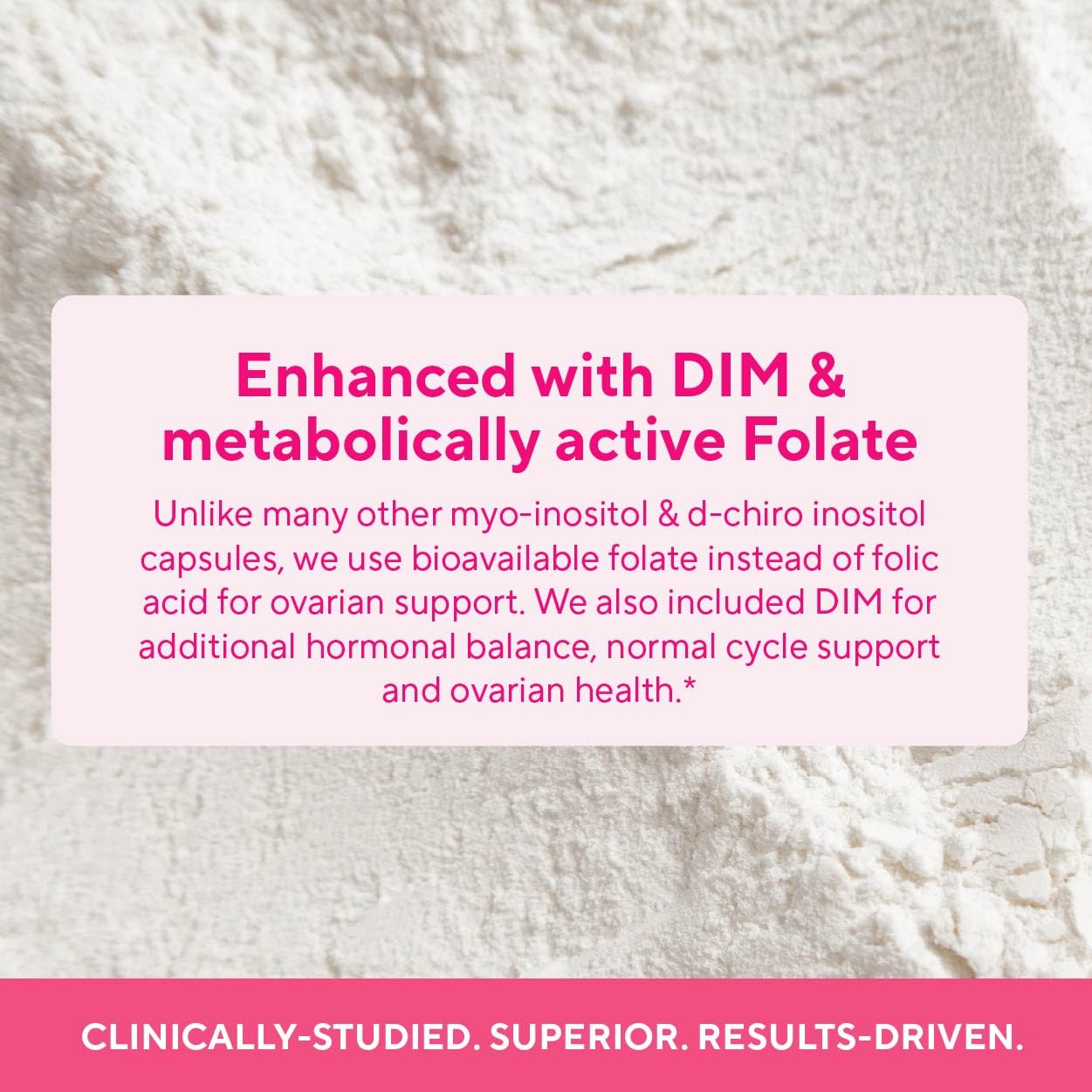 Sunergetic Ovarian Support Supplement ingredients list on packaging