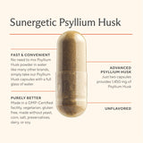 Sunergetic Psyllium Husk Capsules 268g bottle with label