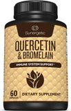 Sunergetic Quercetin & Bromelain Supplement bottle front view