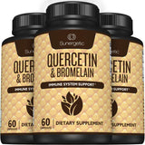 Sunergetic Quercetin & Bromelain Supplement packaging details