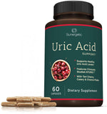 Sunergetic Uric Acid Support Supplement back view with label