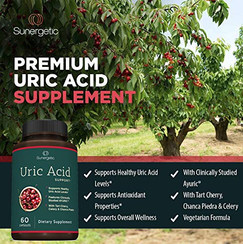 Sunergetic Uric Acid Support Supplement bottle side view