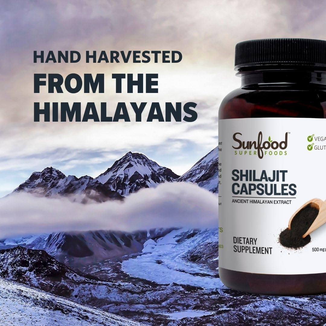 Sunfood Superfoods Shilajit Capsules 500mg lifestyle scene