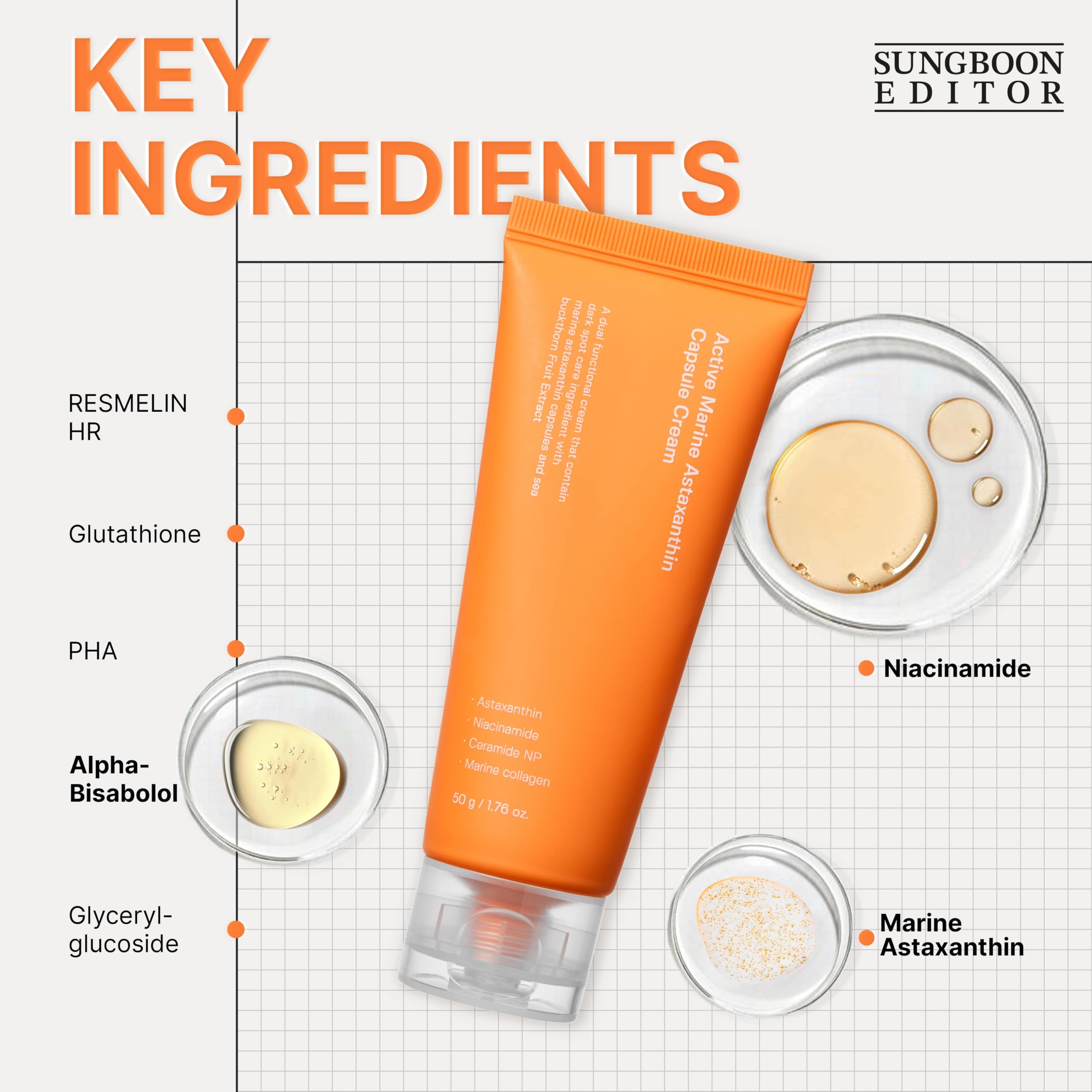 SUNGBOON EDITOR Astaxanthin Supplement ingredients list