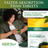 Sunlit Best Green Organics Chlorella Powder in a bowl