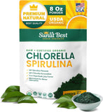 Sunlit Best Green Organics Chlorella Spirulina Powder front packaging view