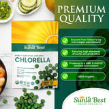 Sunlit Best Green Organics Chlorella Tablets 250mg close-up of tablets
