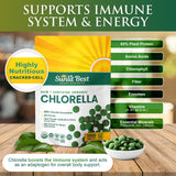 Sunlit Best Green Organics Chlorella Tablets 250mg side view