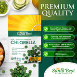 Sunlit Best Green Organics Chlorella Tablets in a bowl