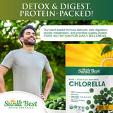 Sunlit Best Green Organics Chlorella Tablets with measuring spoon