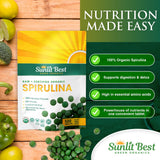 Sunlit Best Green Organics Spirulina Tablets in a lifestyle setting