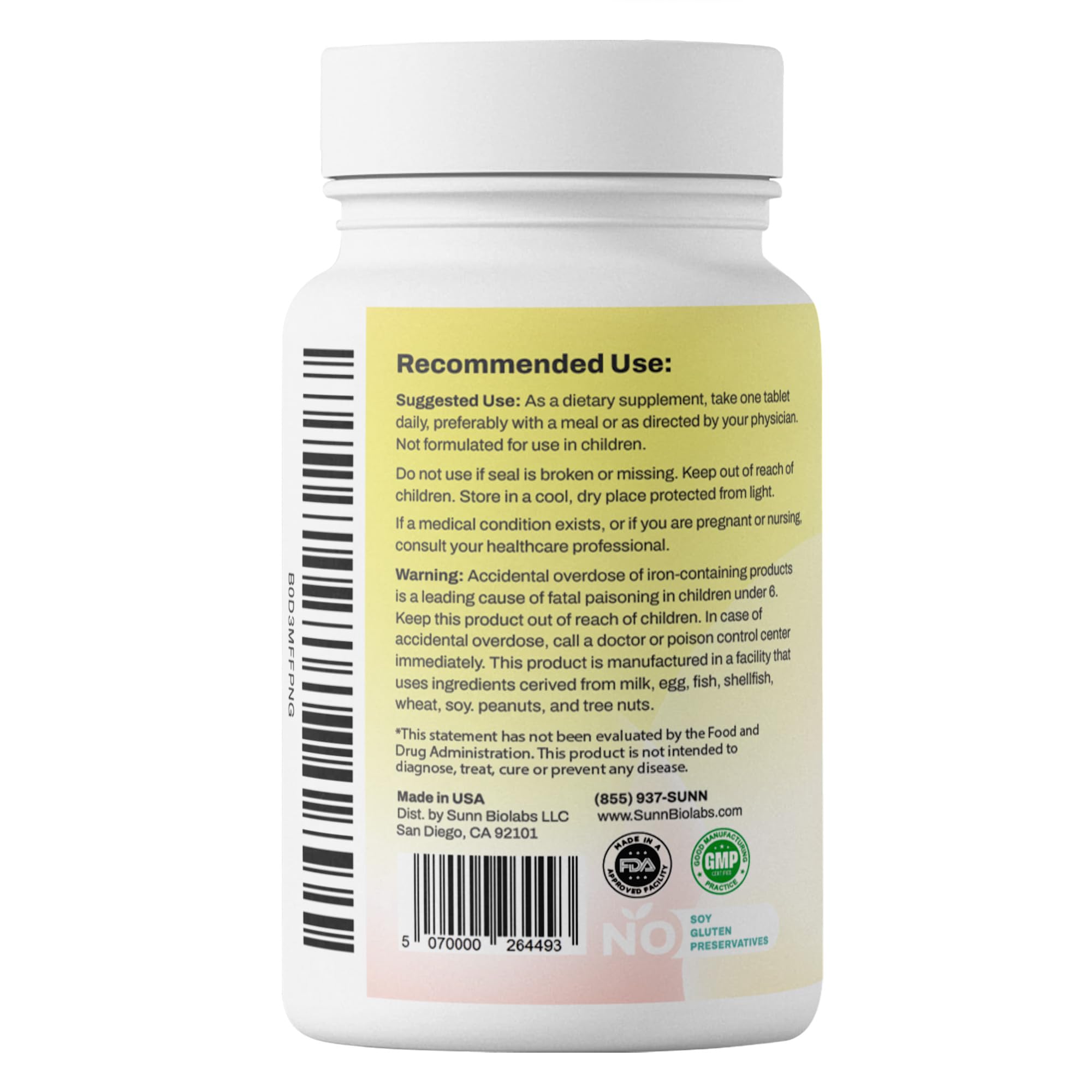 SUNN BIOLABS MultiRight Multivitamin with water