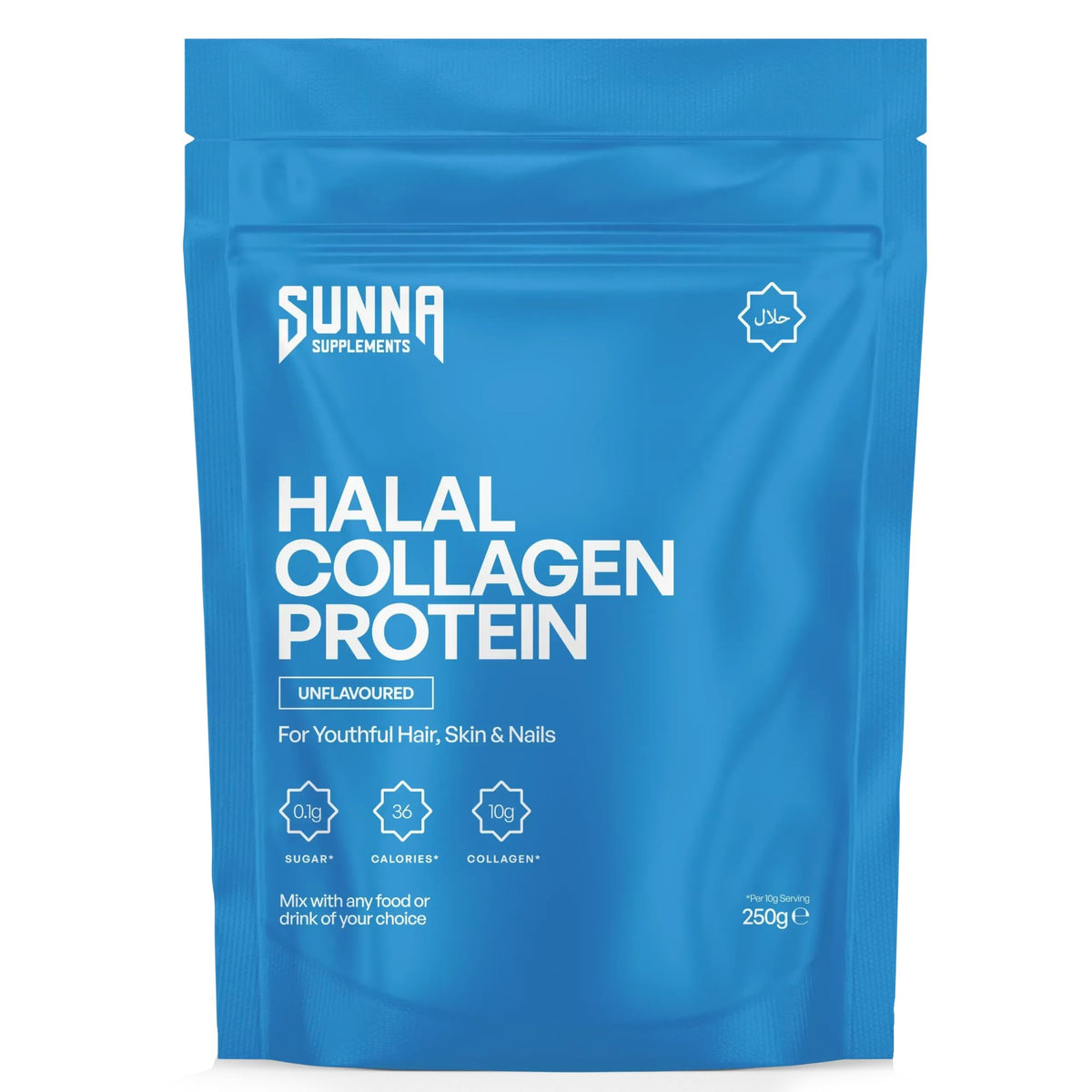 SUNNA SUPPLEMENTS Halal Collagen Powder 250g front view