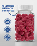 SUNNY SAM Zinc Gummies 50mg gummies on a wooden table