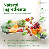Sunsafe Rx Antioxidant Supplement side view with ingredients listed