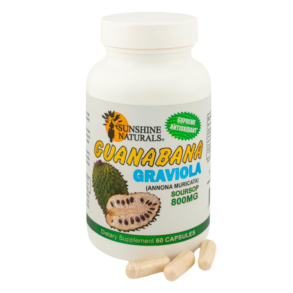 Sunshine Naturals Graviola Supplement bottle back view