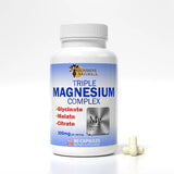 Sunshine Naturals Triple Magnesium Complex 300mg capsules open bottle