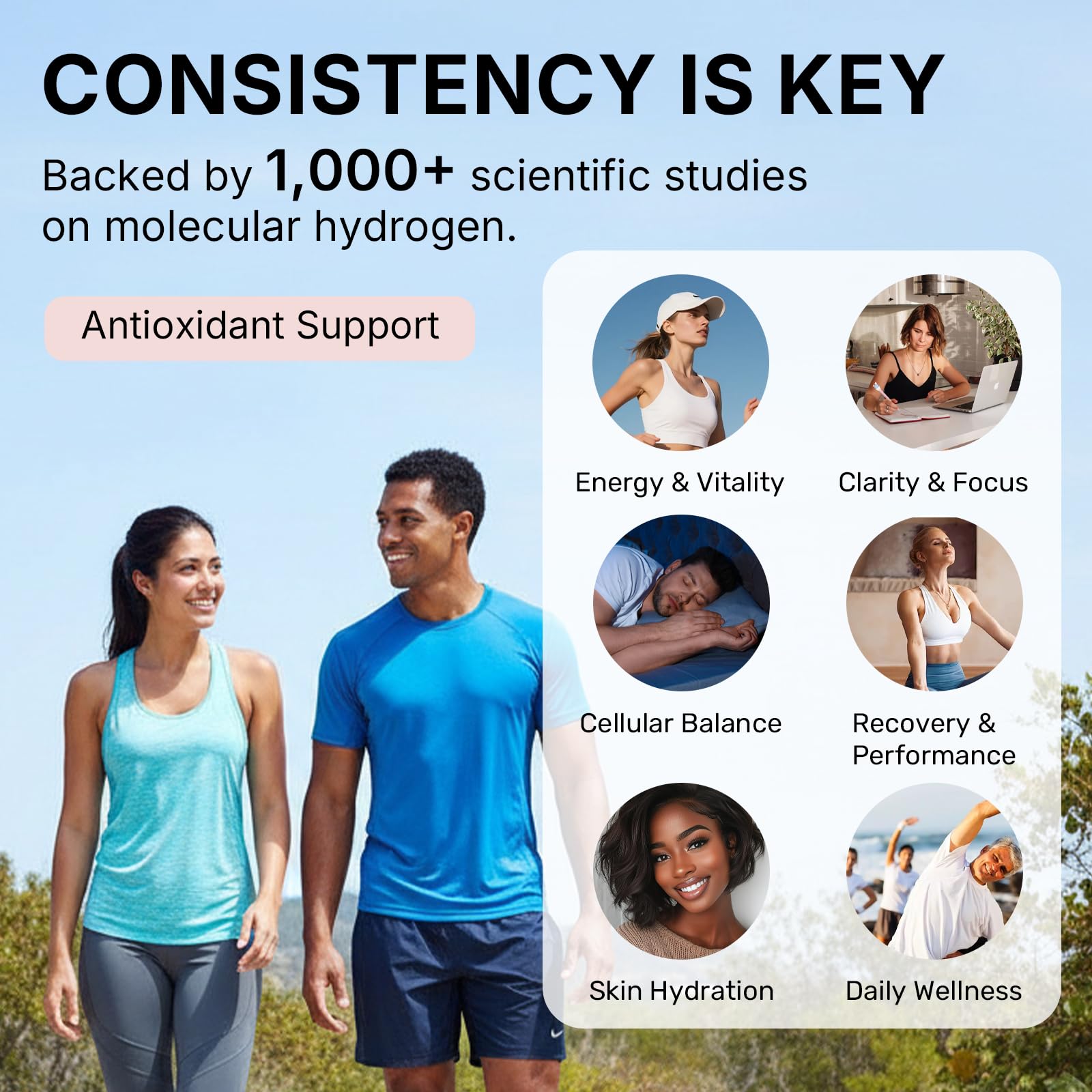 Sunshine & Rain Molecular Hydrogen Tablets in blister pack