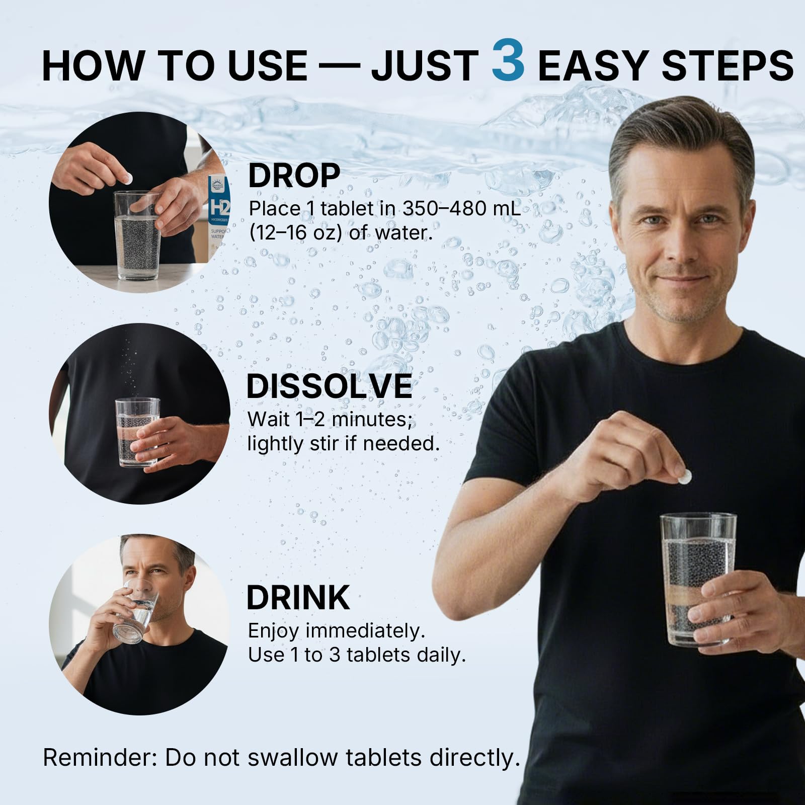 Sunshine & Rain Molecular Hydrogen Tablets ingredients list