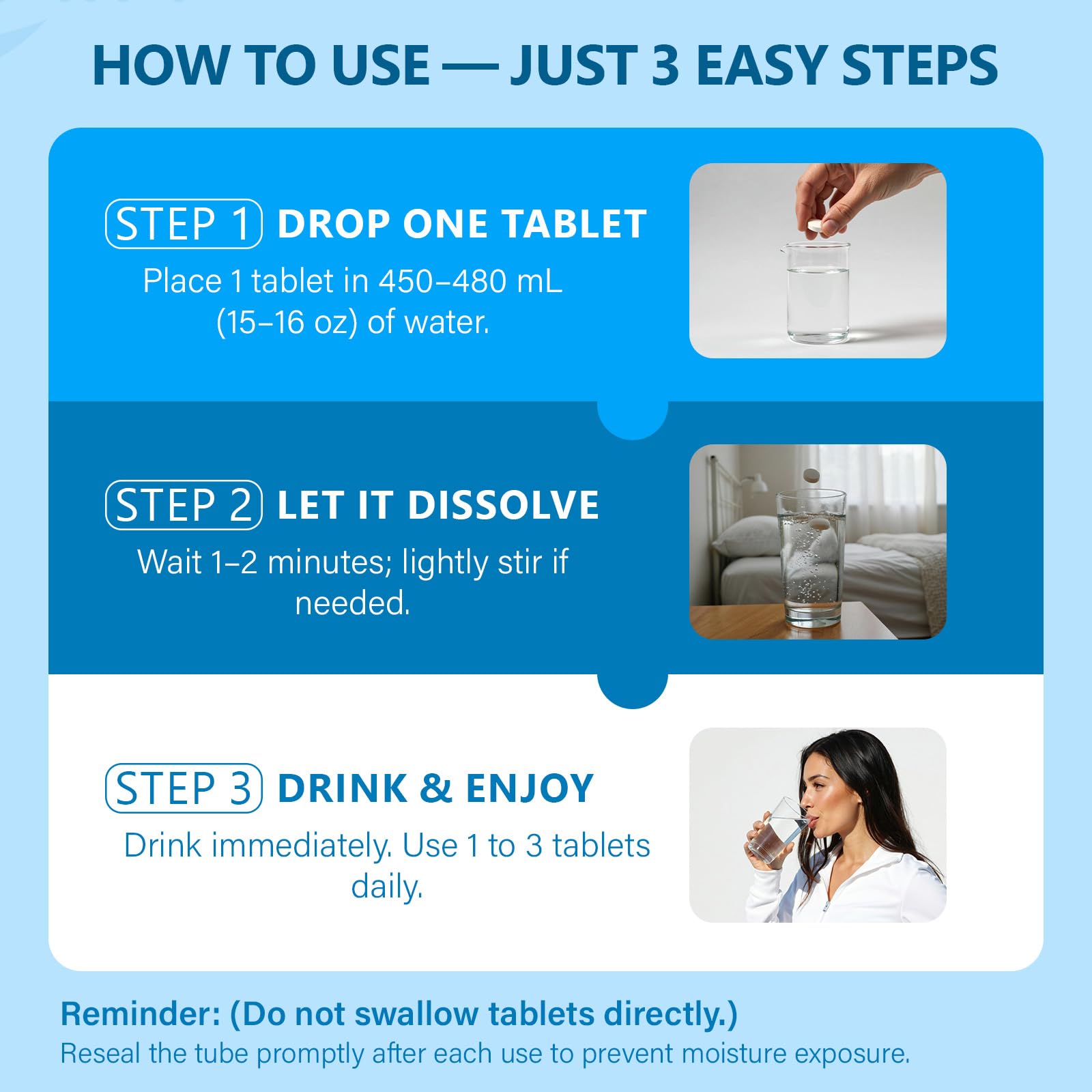 Sunshine & Rain Molecular Hydrogen Tablets ingredients list