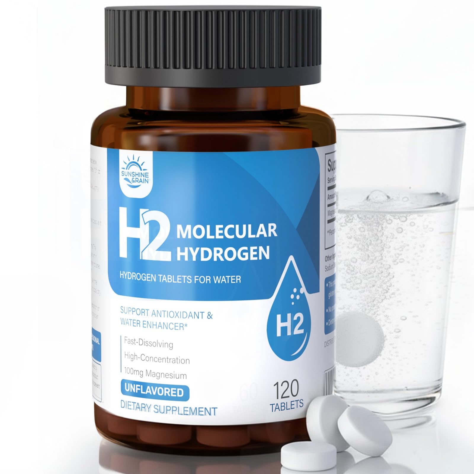 Sunshine & Rain Molecular Hydrogen Tablets with fresh fruit