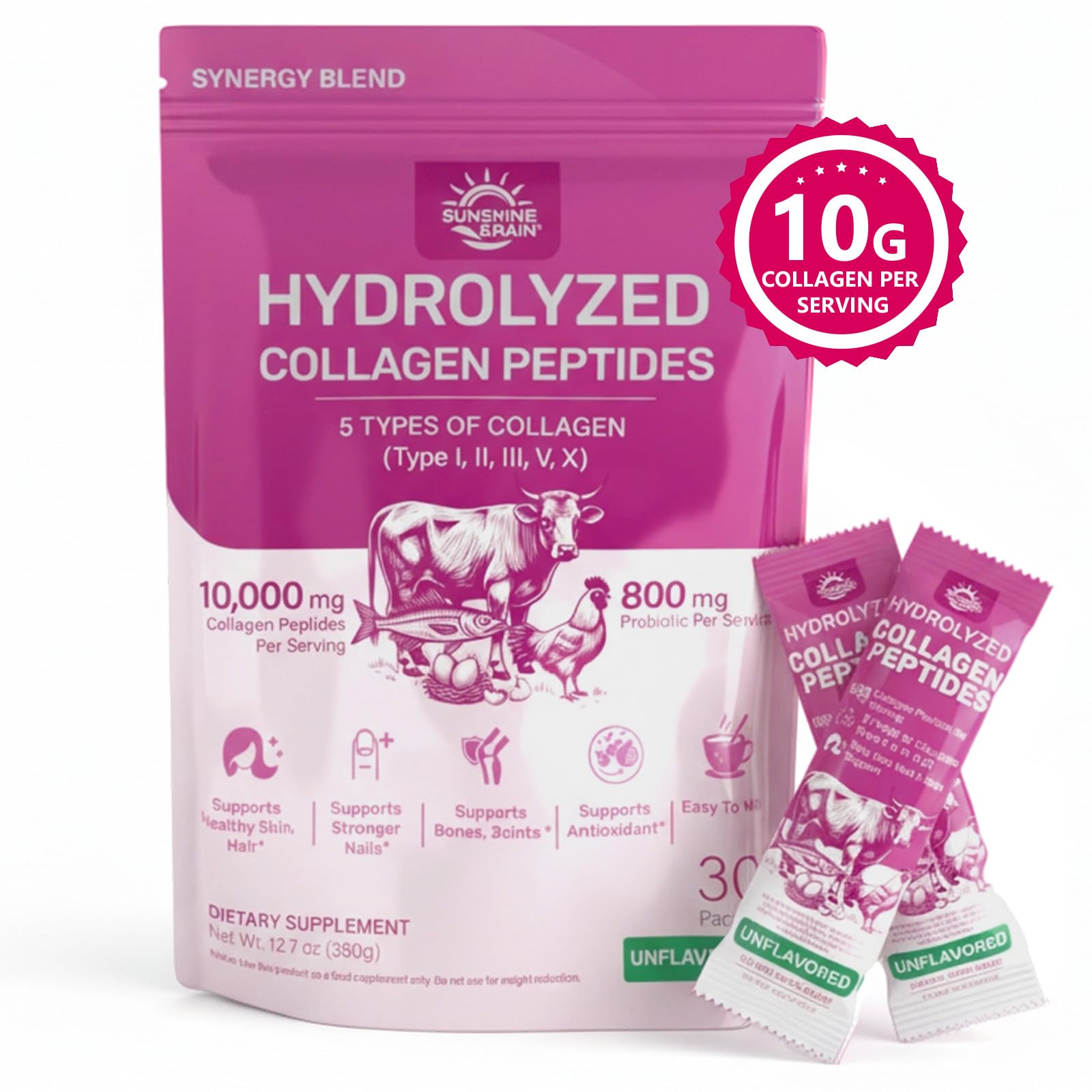 Sunshine & Rain Multi-Source Collagen Stick Pack ingredients list