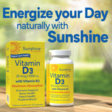 Sunshine Vitamin D3 with K2 packaging