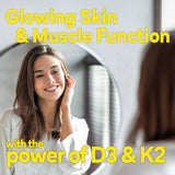 Sunshine Vitamin D3 with K2 supplement capsule details