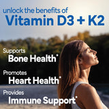 Sunshine Vitamin D3 with K2 supplement side view
