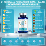 Sunthos Brain Support Supplement with a measuring spoon