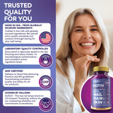 SUNUV Biotin capsules on a wooden table