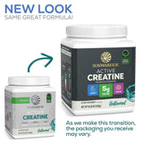 Sunwarrior Active Creatine 301g displayed with other supplements