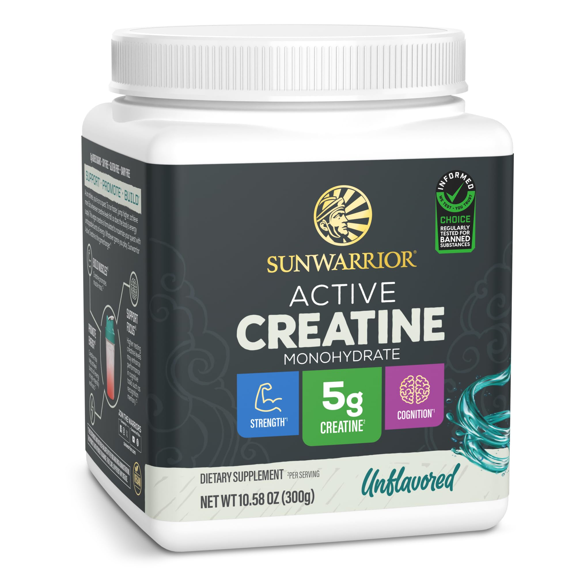 Sunwarrior Active Creatine 301g front view with packaging
